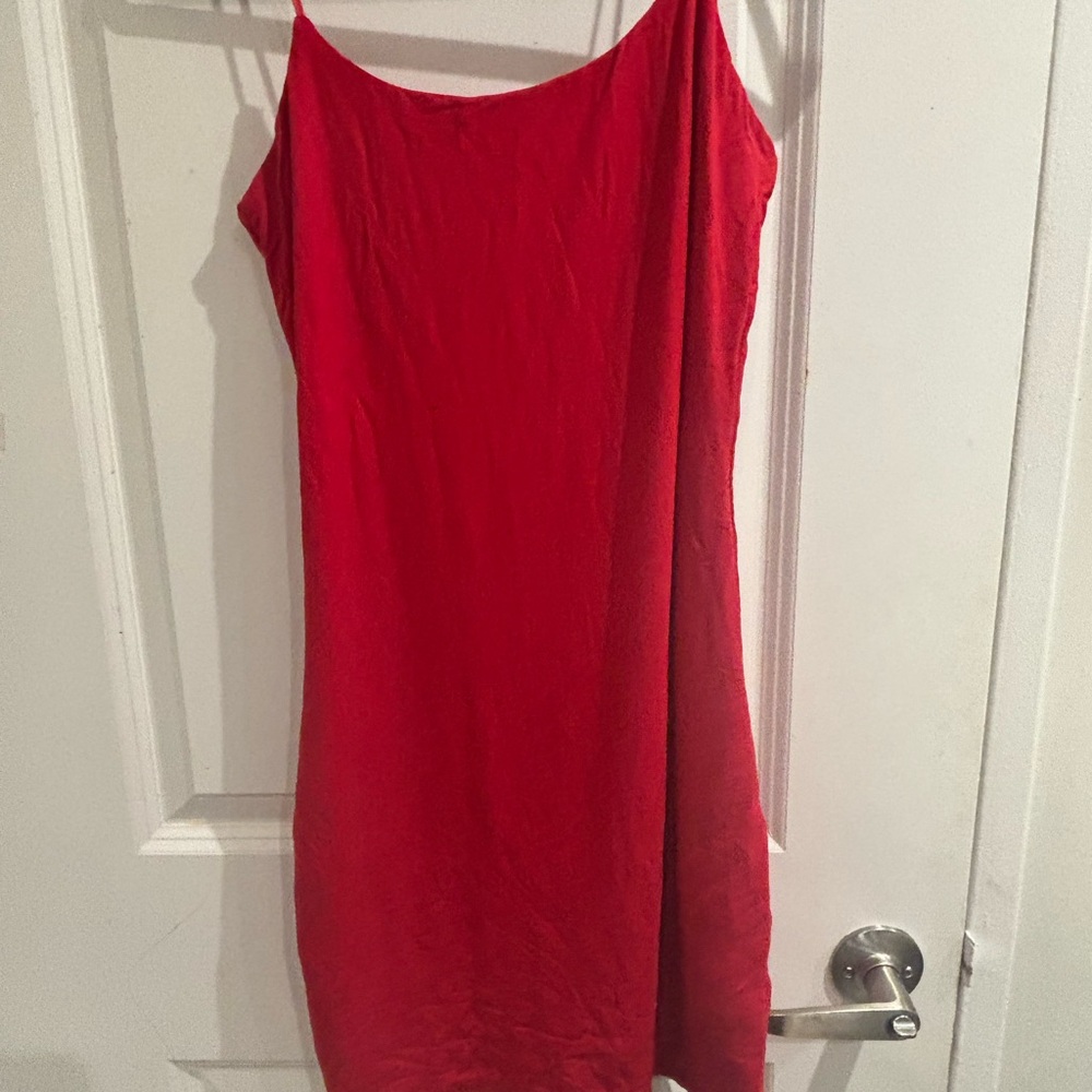 Wilfred Red Slip Mini Dress with Spaghetti Straps